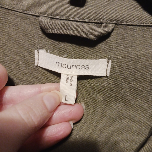 Maurices Embroidered Roses Military Jacket Size Large - Picture 2 of 7